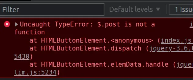 jquery post is not a function 错误