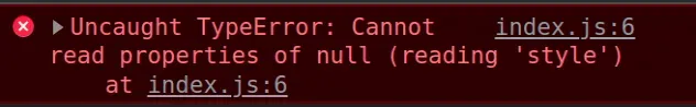 无法读取 null 的属性样式