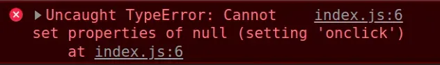 无法设置 null 的属性 onclick