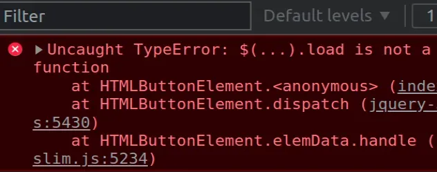 jquery load is not a function 错误