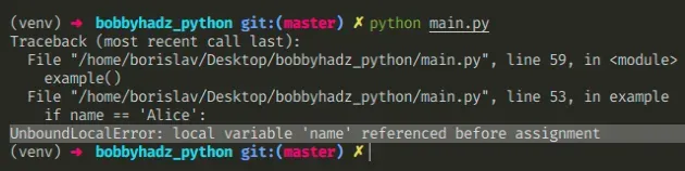 unboundlocalerror 赋值前引用的局部变量名