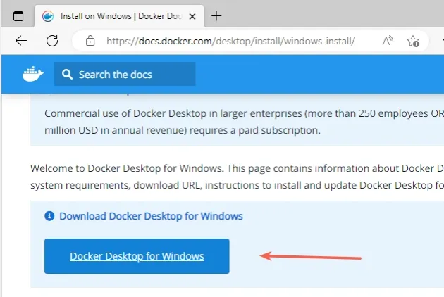 点击下载 docker for desktop