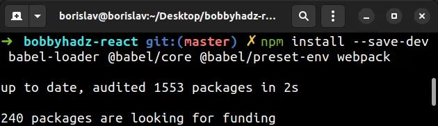 npm 安装 babel 加载器