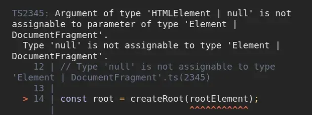 参数类型 htmlelement 或 null 不可分配