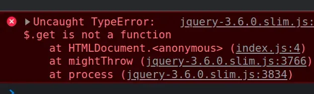 jquery get is not a function 错误